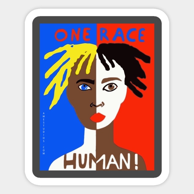 One Race: Human! Sticker by AME_Studios